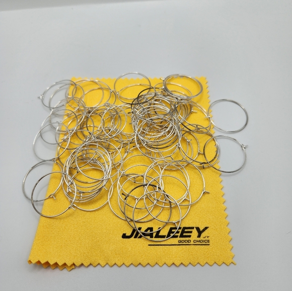 Silver Craft Rings, Set Of 80 - Picture 1 of 7